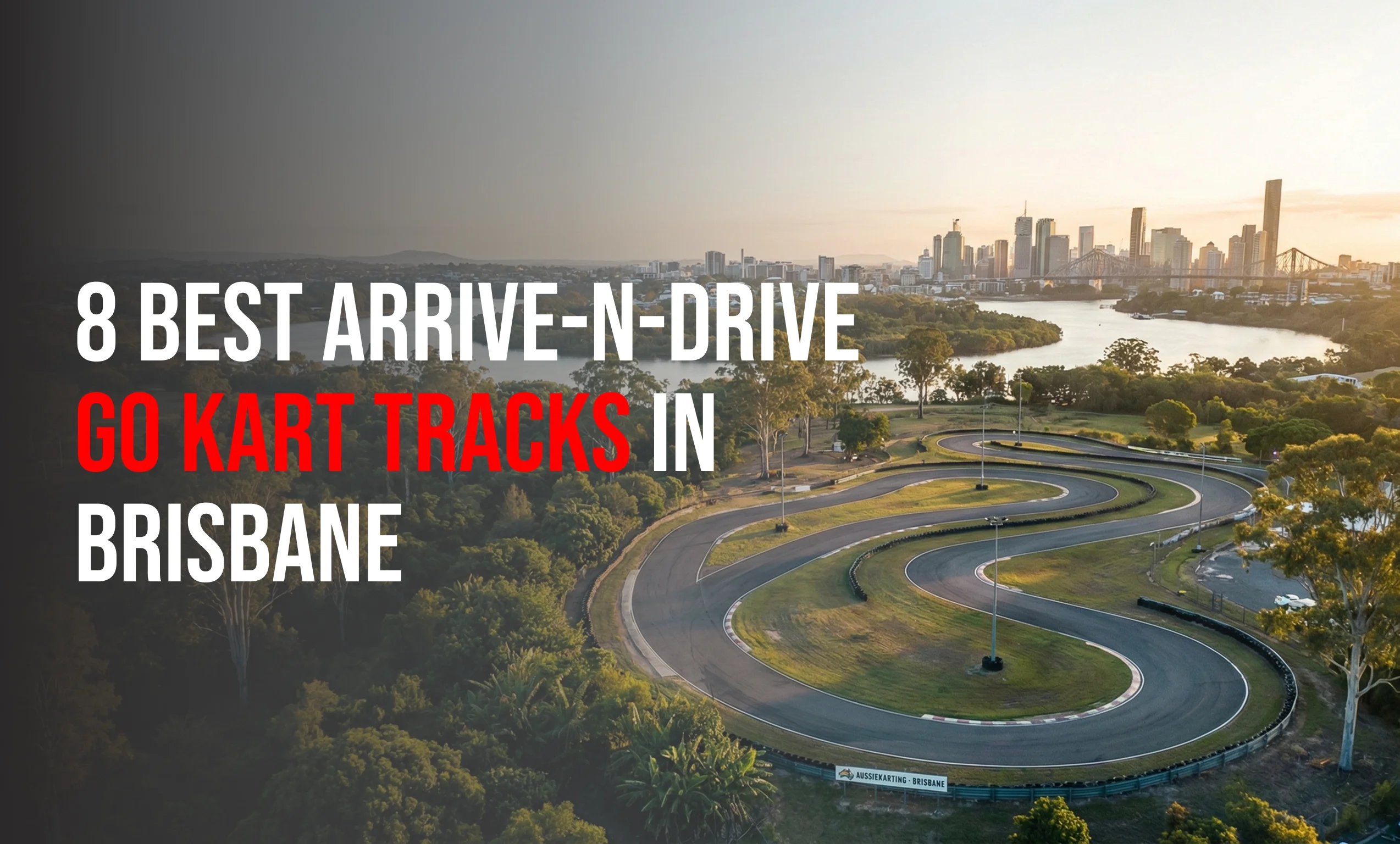 Go-kart racing on a track in Brisbane