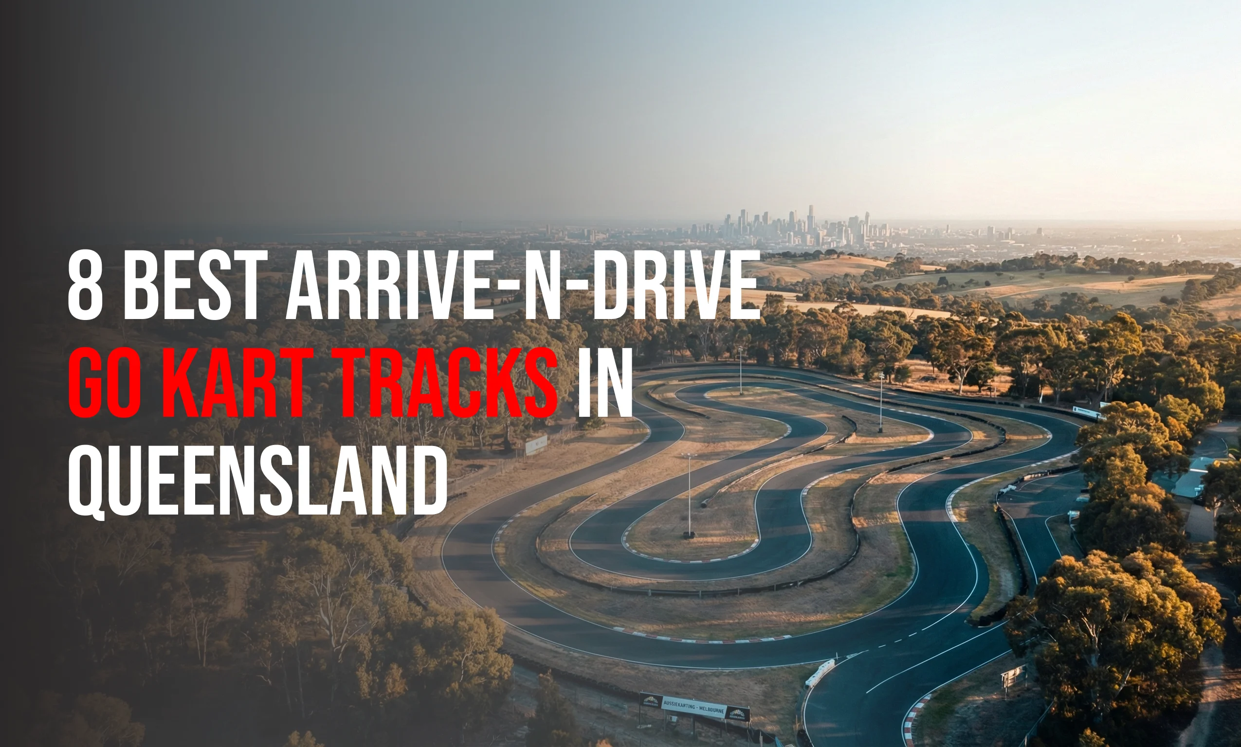 Go-kart racing on a track in Queensland